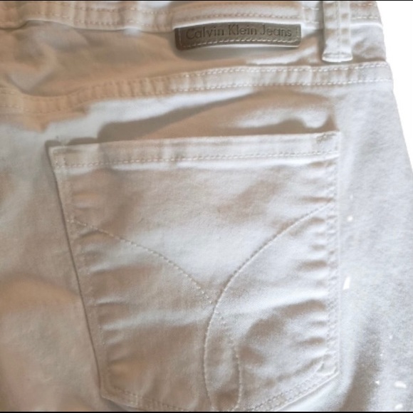 Calvin Klein white skinny cropped jeans - Picture 5 of 6